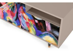 Móvel De Tv| Mueble de TV - 125х56х41 cm - T7 - Kandinsky, Latte Bege