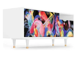 Mueble de TV - 125х56х41 cm - T7 - Kandinsky, Branco Bege