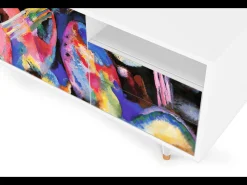 Mueble de TV - 125х56х41 cm - T7 - Kandinsky, Branco Bege