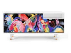 Mueble de TV - 125х56х41 cm - T7 - Kandinsky, Branco Bege