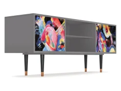Móvel De Tv| Mueble de TV - 170х69х48 cm - T2 - Kandinsky, Cinza Cinzento