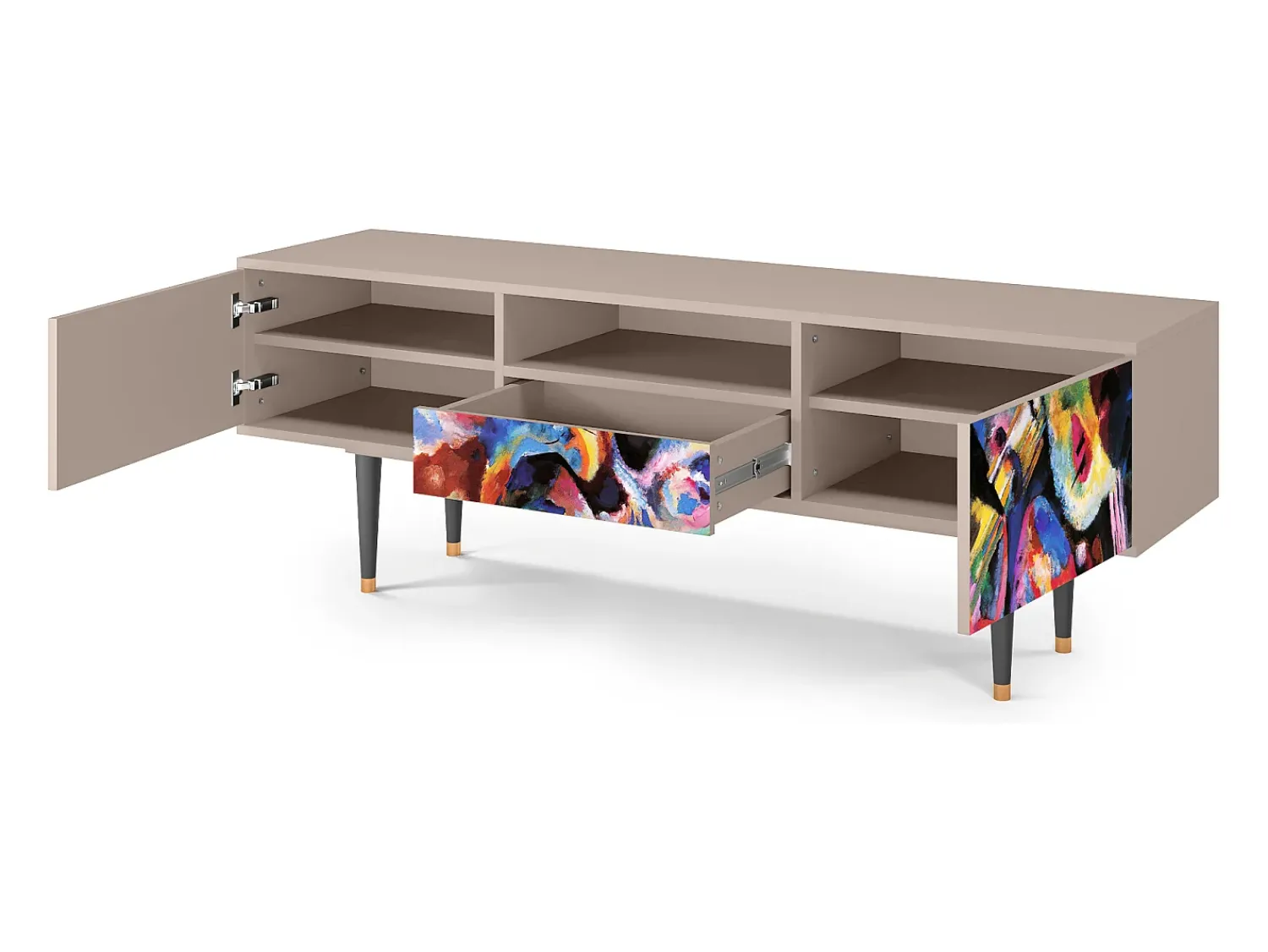 Móvel De Tv* Mueble de TV - 170х59х41 cm - T6 - Kandinsky, Latte Bege