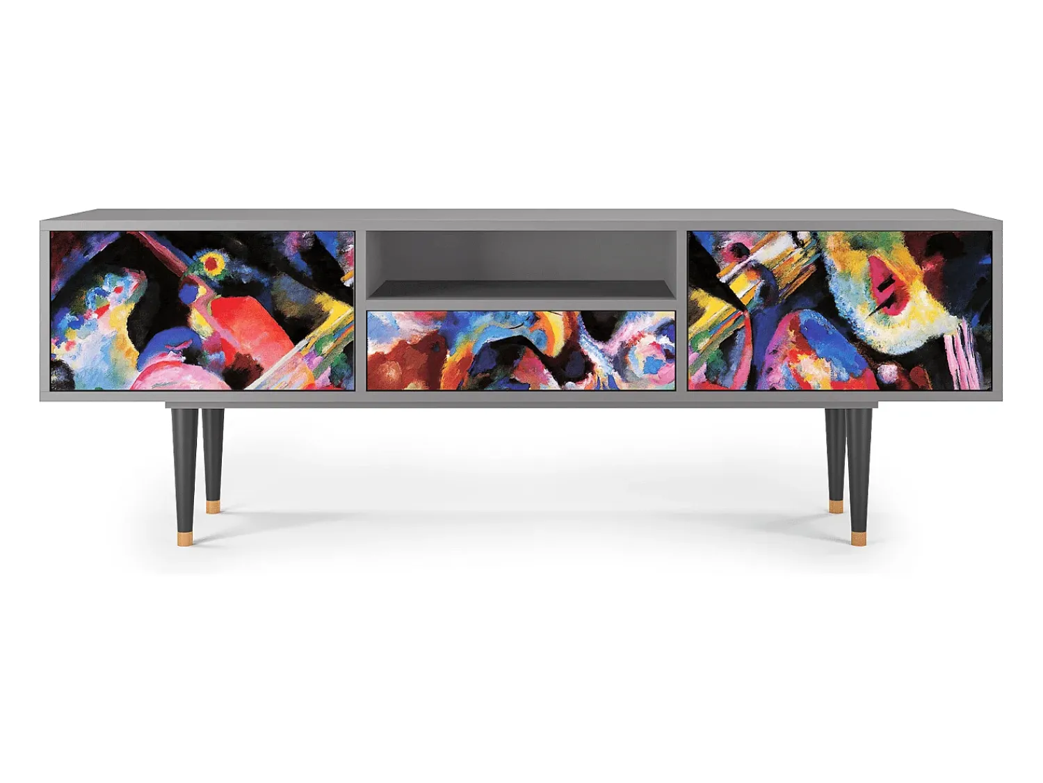 Clearance Mueble de TV - 170х59х41 cm - T6 - Kandinsky, Cinza Cinzento