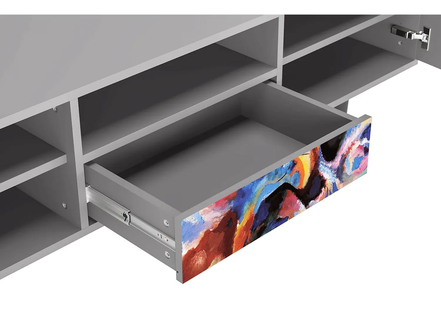 Clearance Mueble de TV - 170х59х41 cm - T6 - Kandinsky, Cinza Cinzento