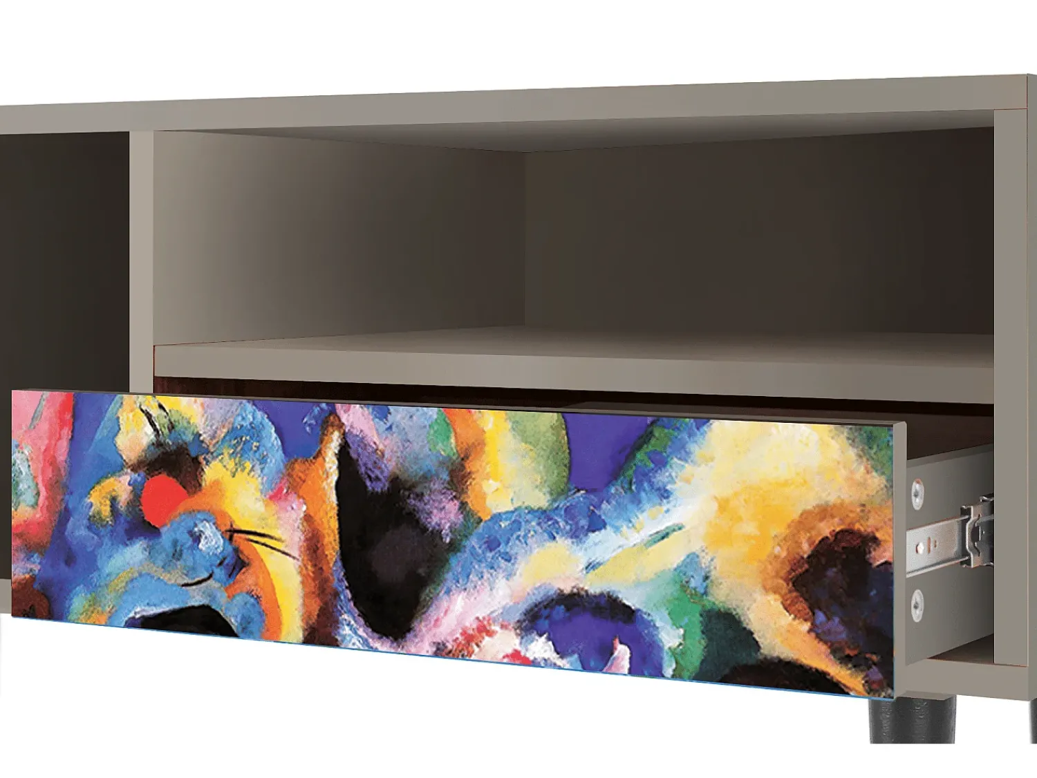 Móvel De Tv| Mueble de TV - 115х59х48 cm - T3 - Kandinsky, Areia Bege