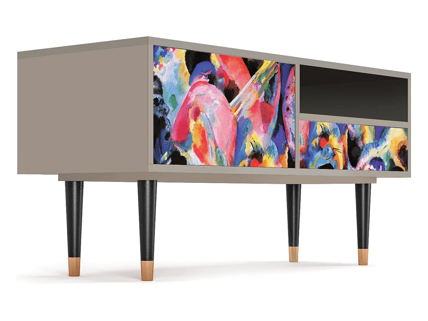 Móvel De Tv| Mueble de TV - 115х59х48 cm - T3 - Kandinsky, Areia Bege