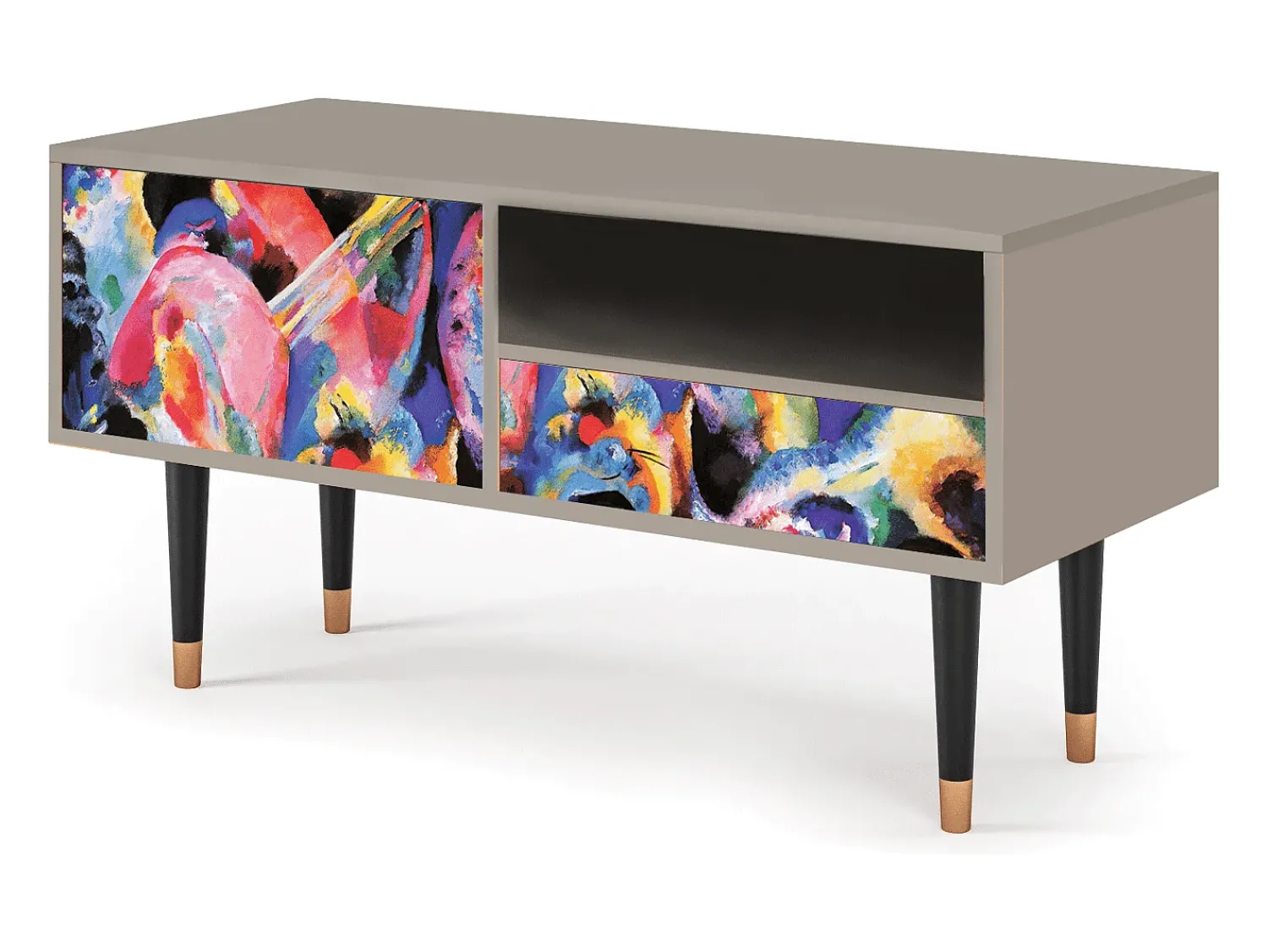 Móvel De Tv| Mueble de TV - 115х59х48 cm - T3 - Kandinsky, Areia Bege