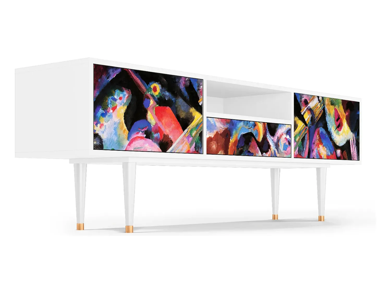 Mueble de TV - 170х59х41 cm - T6 - Kandinsky, Branco^ Móvel De Tv