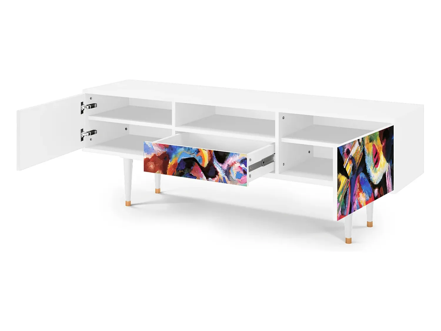 Mueble de TV - 170х59х41 cm - T6 - Kandinsky, Branco^ Móvel De Tv