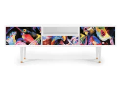 Mueble de TV - 170х59х41 cm - T6 - Kandinsky, Branco^ Móvel De Tv