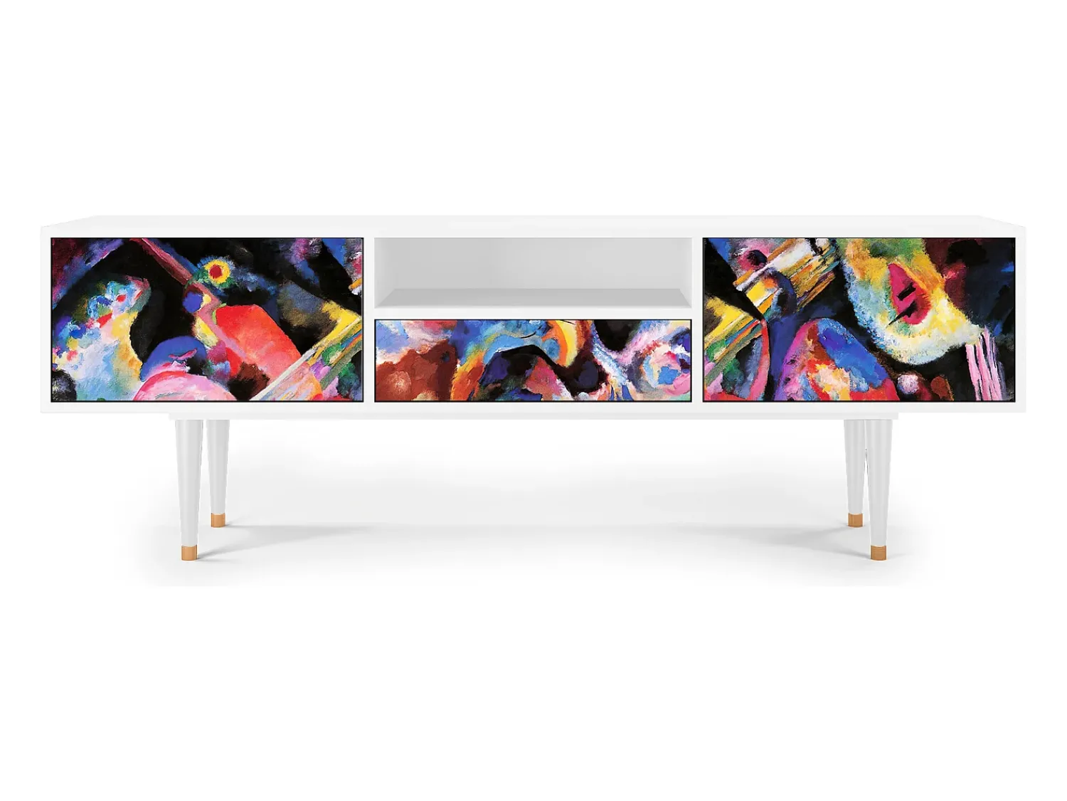 Mueble de TV - 170х59х41 cm - T6 - Kandinsky, Branco^ Móvel De Tv