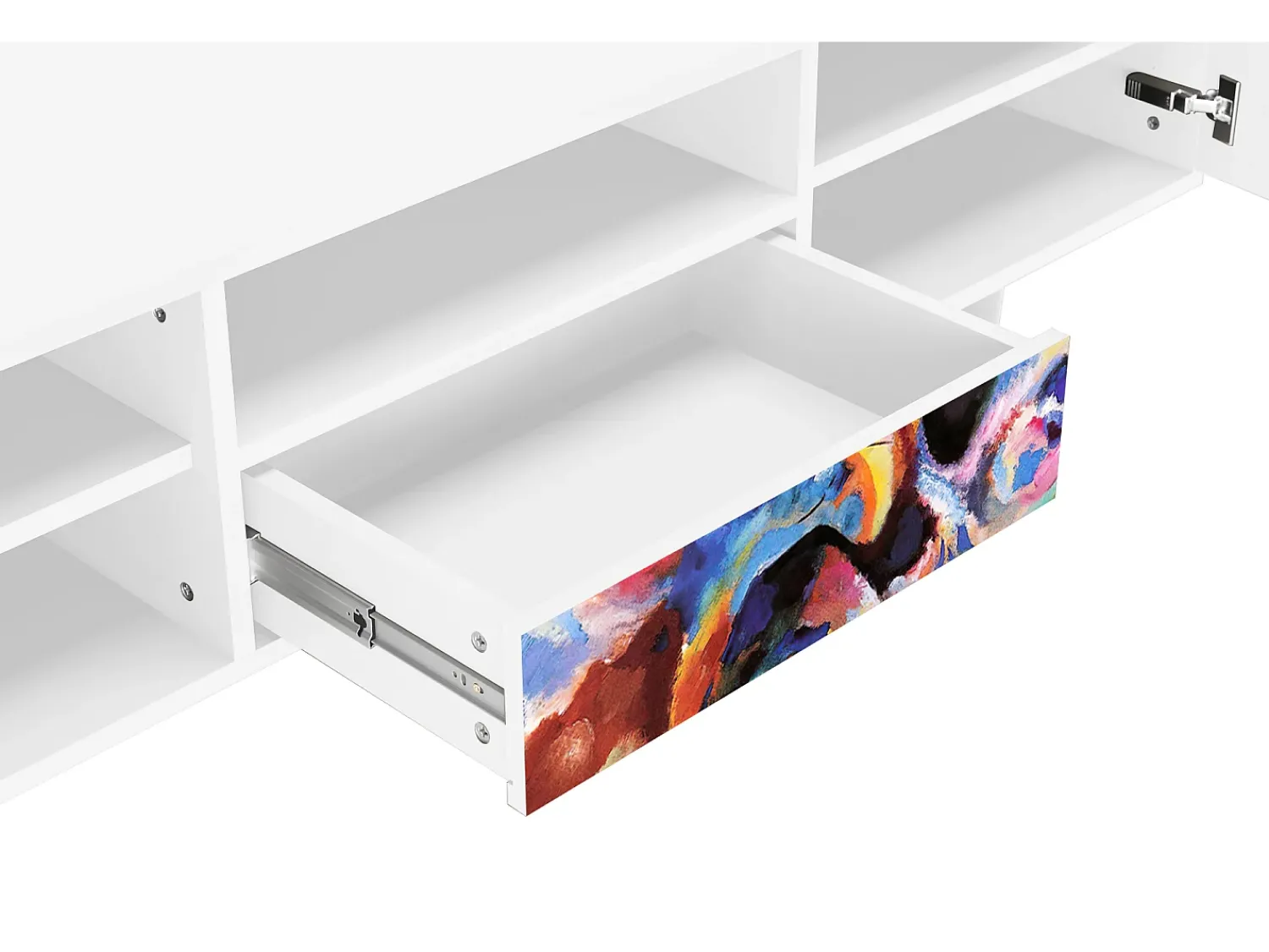 Mueble de TV - 170х59х41 cm - T6 - Kandinsky, Branco^ Móvel De Tv