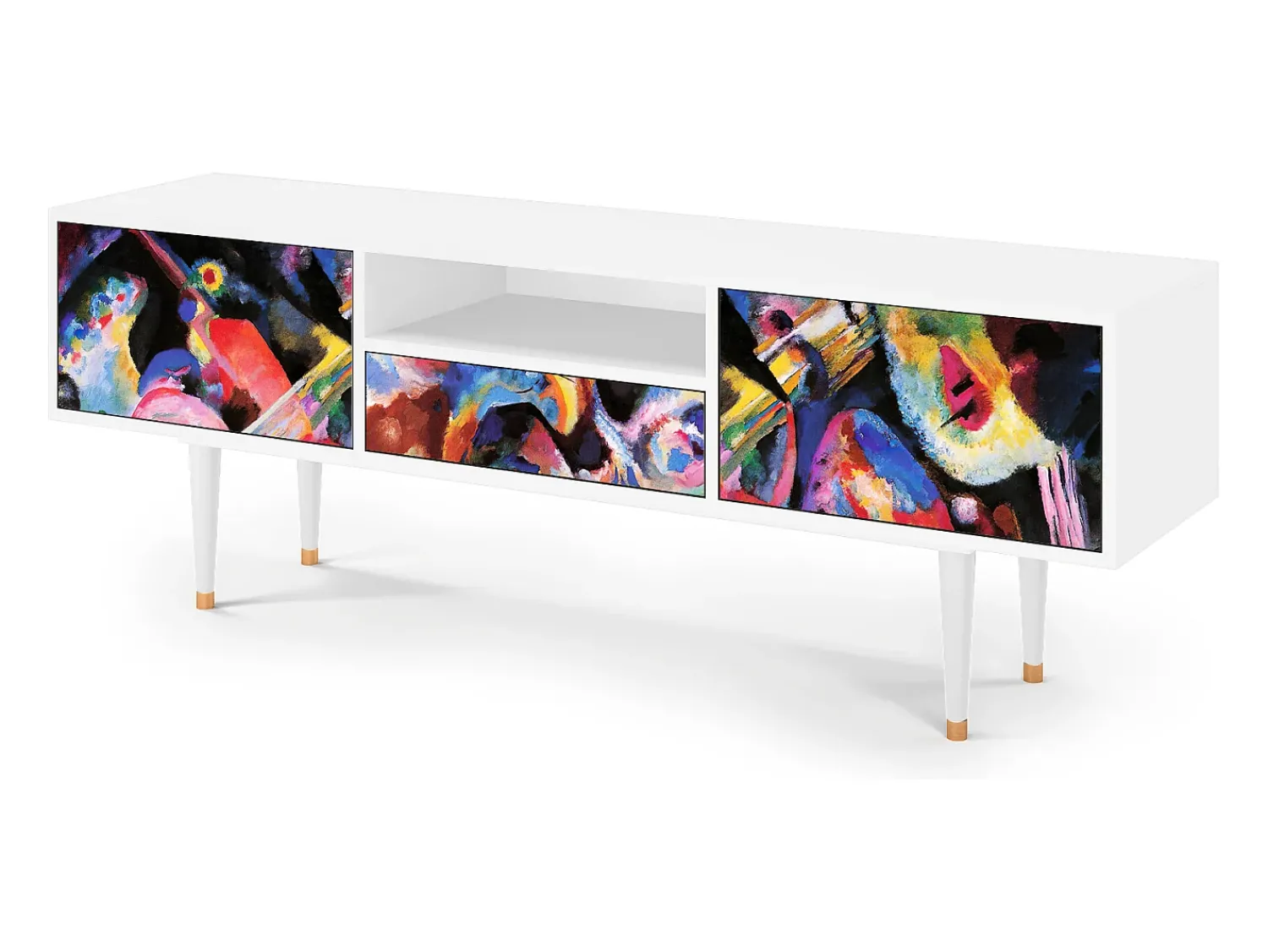 Mueble de TV - 170х59х41 cm - T6 - Kandinsky, Branco^ Móvel De Tv