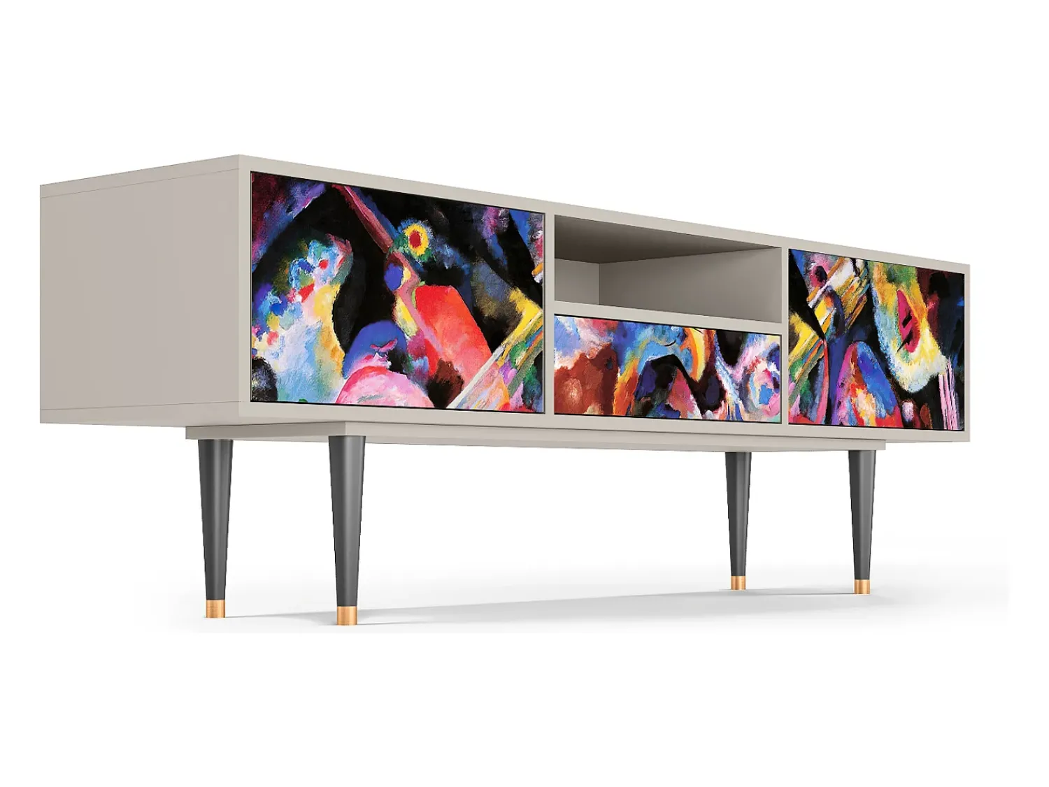 Móvel De Tv| Mueble de TV - 170х59х41 cm - T6 - Kandinsky, Areia Bege