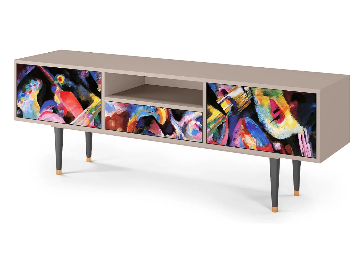 Móvel De Tv| Mueble de TV - 170х59х41 cm - T6 - Kandinsky, Areia Bege