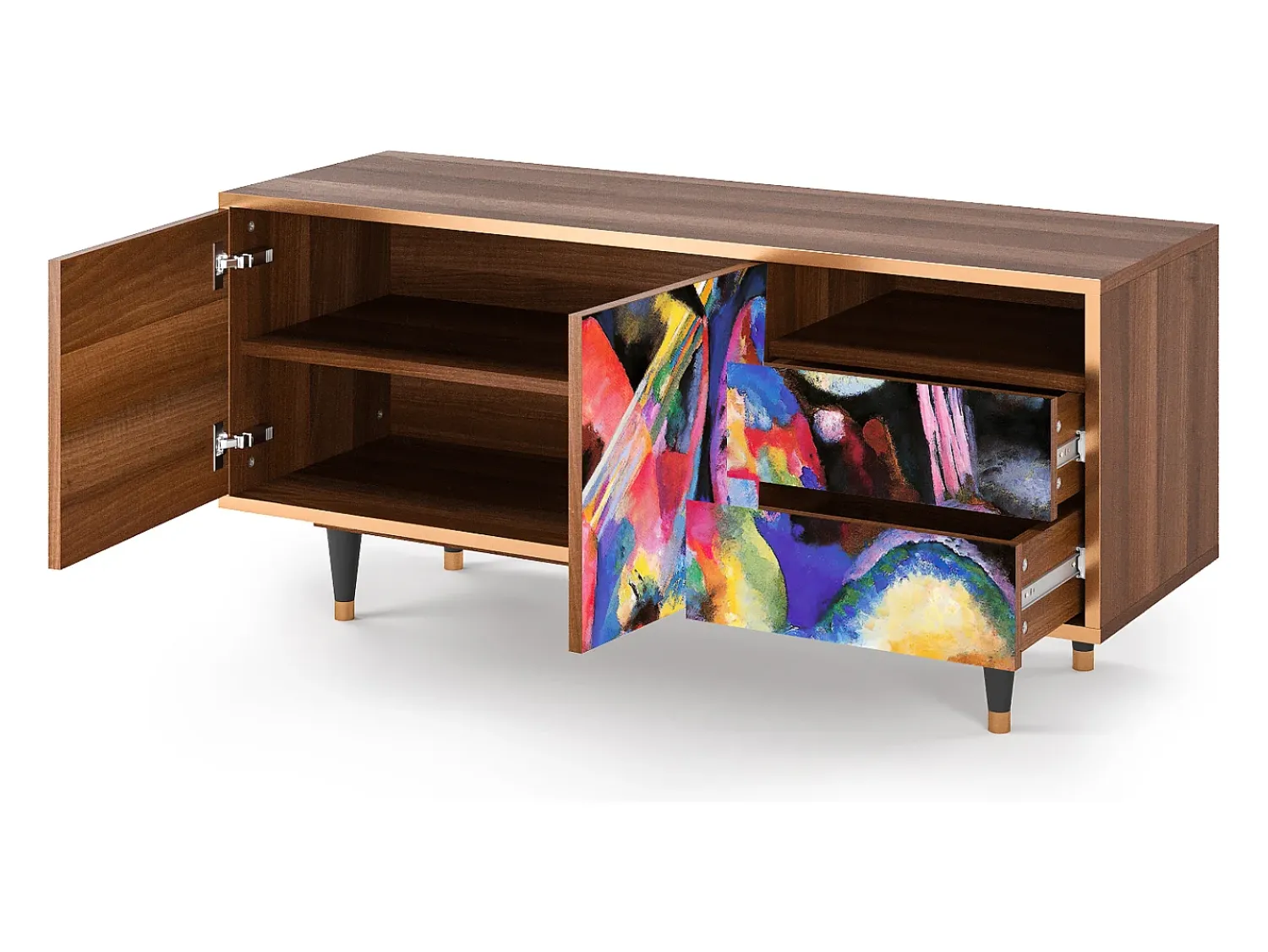 Mueble de TV - 125х56х41 cm - T7 - Kandinsky, Nogueira^ Móvel De Tv
