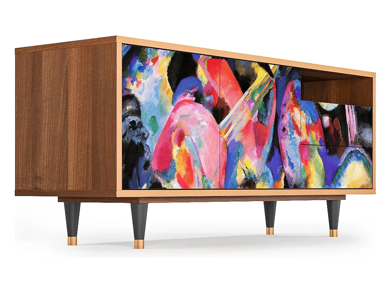 Mueble de TV - 125х56х41 cm - T7 - Kandinsky, Nogueira^ Móvel De Tv