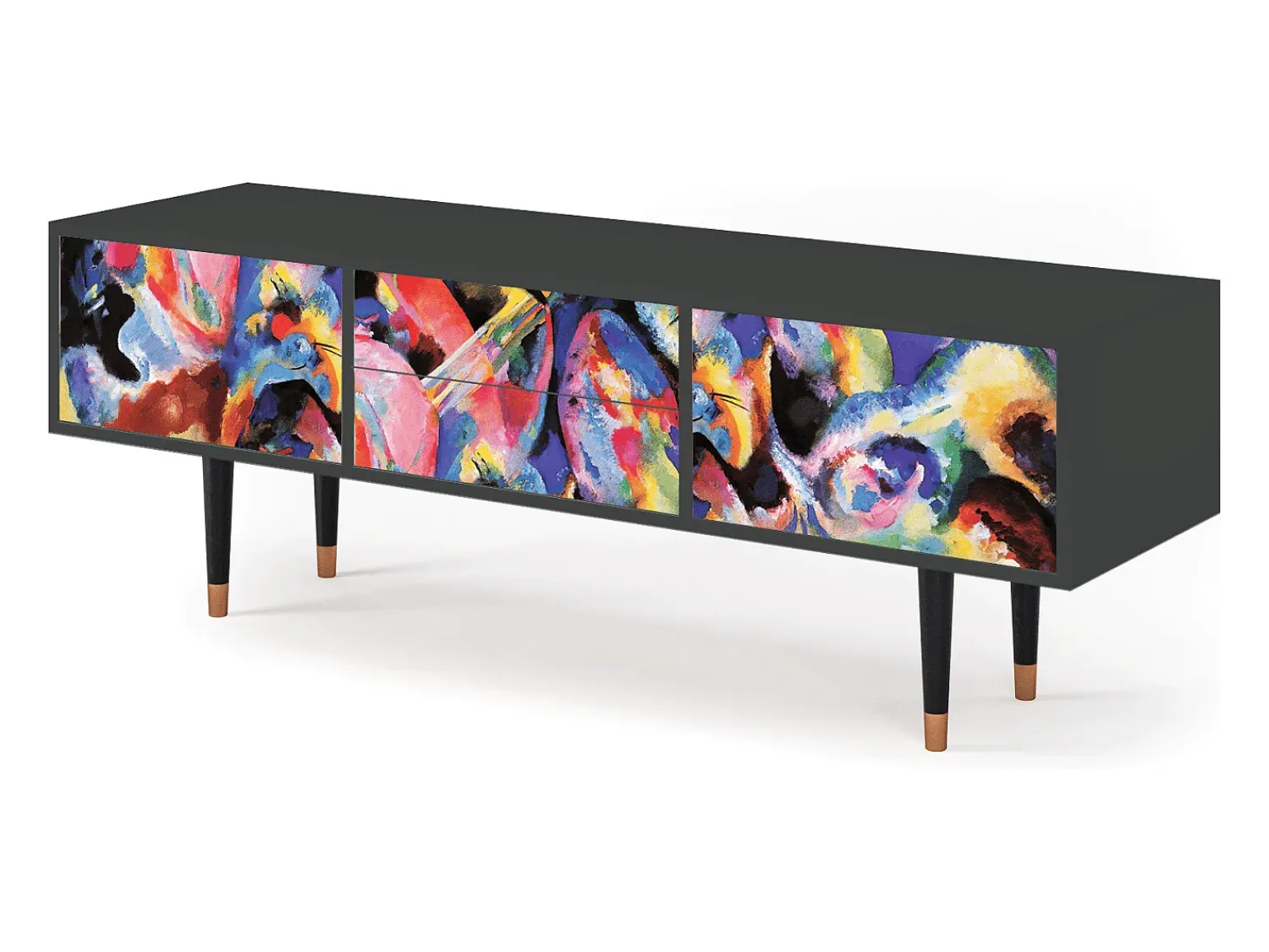 Móvel De Tv| Mueble de TV - 170х59х48 cm - T4 - Kandinsky, Antracite Cinza antracite