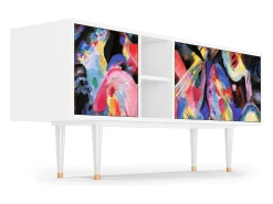 Móvel De Tv* Mueble de TV - 150х69х41 cm - T5 - Kandinsky, Branco Bege