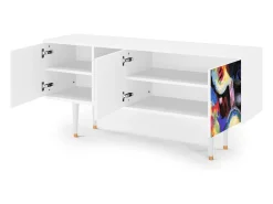 Móvel De Tv* Mueble de TV - 150х69х41 cm - T5 - Kandinsky, Branco Bege