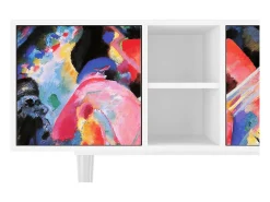 Móvel De Tv* Mueble de TV - 150х69х41 cm - T5 - Kandinsky, Branco Bege