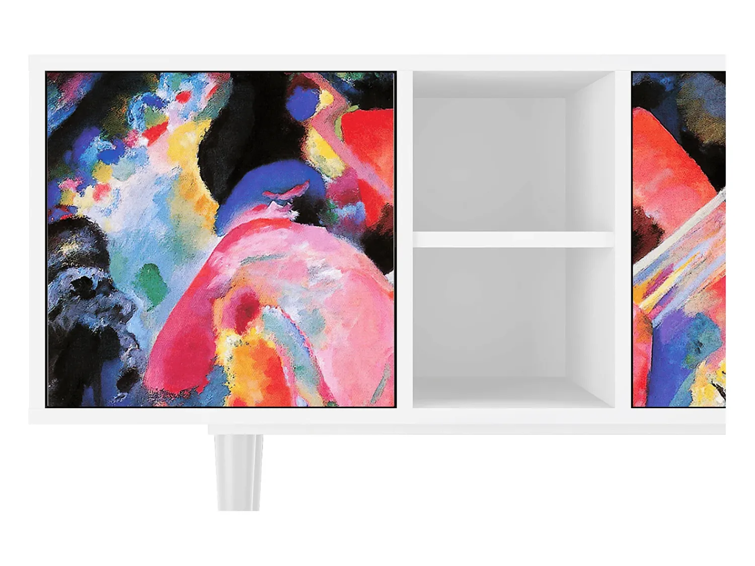 Móvel De Tv* Mueble de TV - 150х69х41 cm - T5 - Kandinsky, Branco Bege