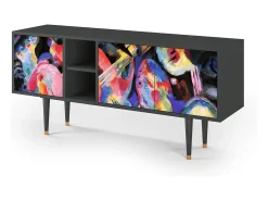 Móvel De Tv* Mueble de TV - 150х69х41 cm - T5 - Kandinsky, Antracite Cinza antracite