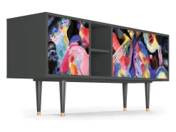 Móvel De Tv* Mueble de TV - 150х69х41 cm - T5 - Kandinsky, Antracite Cinza antracite