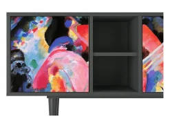 Móvel De Tv* Mueble de TV - 150х69х41 cm - T5 - Kandinsky, Antracite Cinza antracite