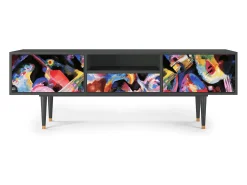 Outlet Mueble de TV - 170х59х41 cm - T6 - Kandinsky, Antracite Cinza antracite