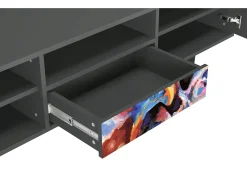 Outlet Mueble de TV - 170х59х41 cm - T6 - Kandinsky, Antracite Cinza antracite