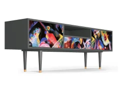 Outlet Mueble de TV - 170х59х41 cm - T6 - Kandinsky, Antracite Cinza antracite