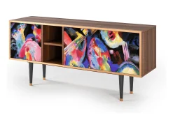 Mueble de TV - 150х69х41 cm - T5 - Kandinsky, Nogueira^ Móvel De Tv