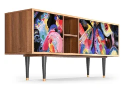 Mueble de TV - 150х69х41 cm - T5 - Kandinsky, Nogueira^ Móvel De Tv