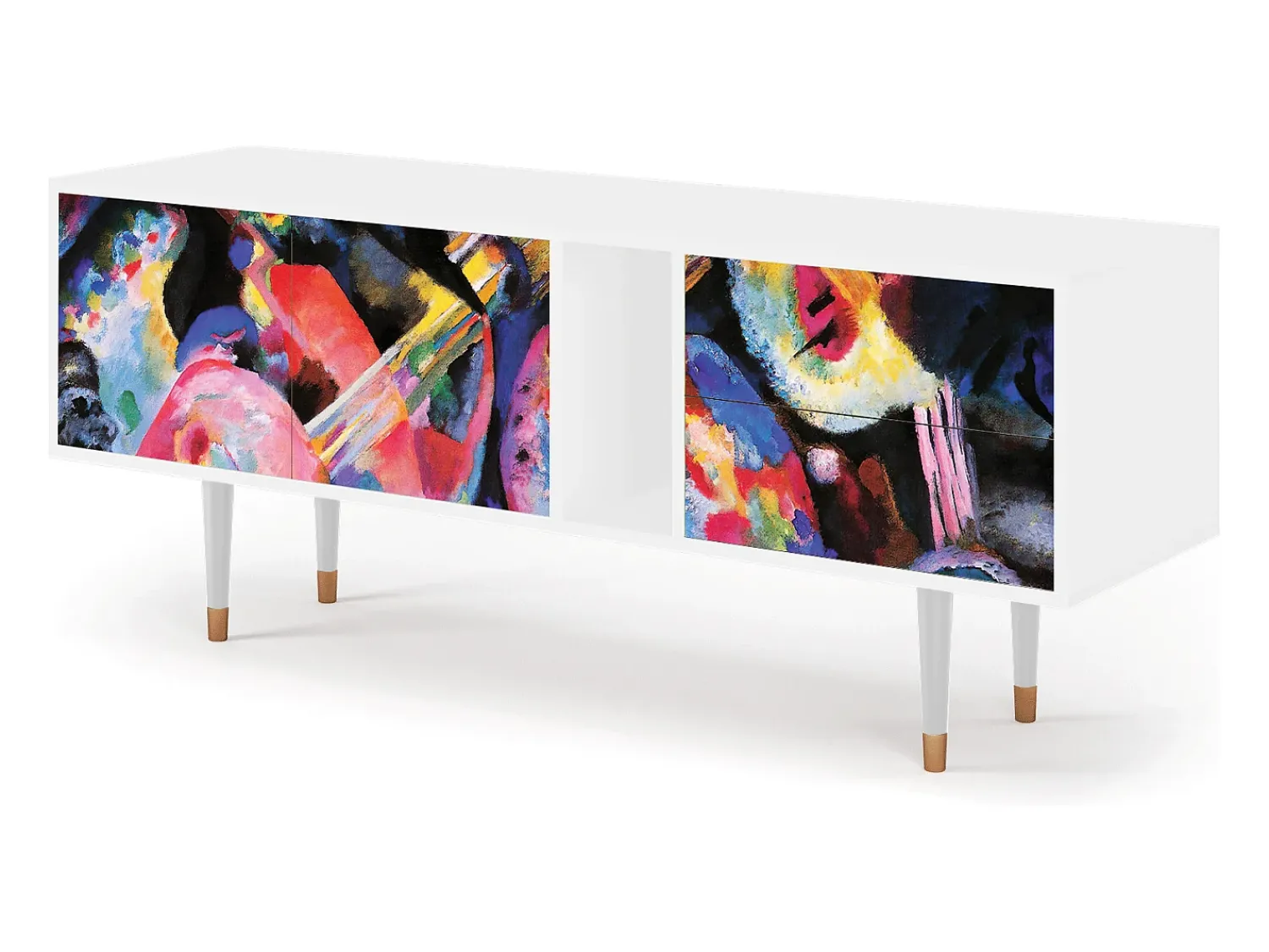 Móvel De Tv* Mueble de TV - 170х69х48 cm - T1 - Kandinsky, Branco Bege