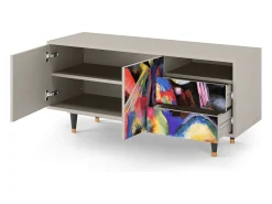 Móvel De Tv| Mueble de TV - 125х56х41 cm - T7 - Kandinsky, Areia Bege