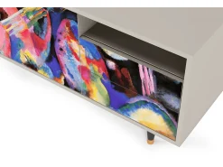 Móvel De Tv| Mueble de TV - 125х56х41 cm - T7 - Kandinsky, Areia Bege