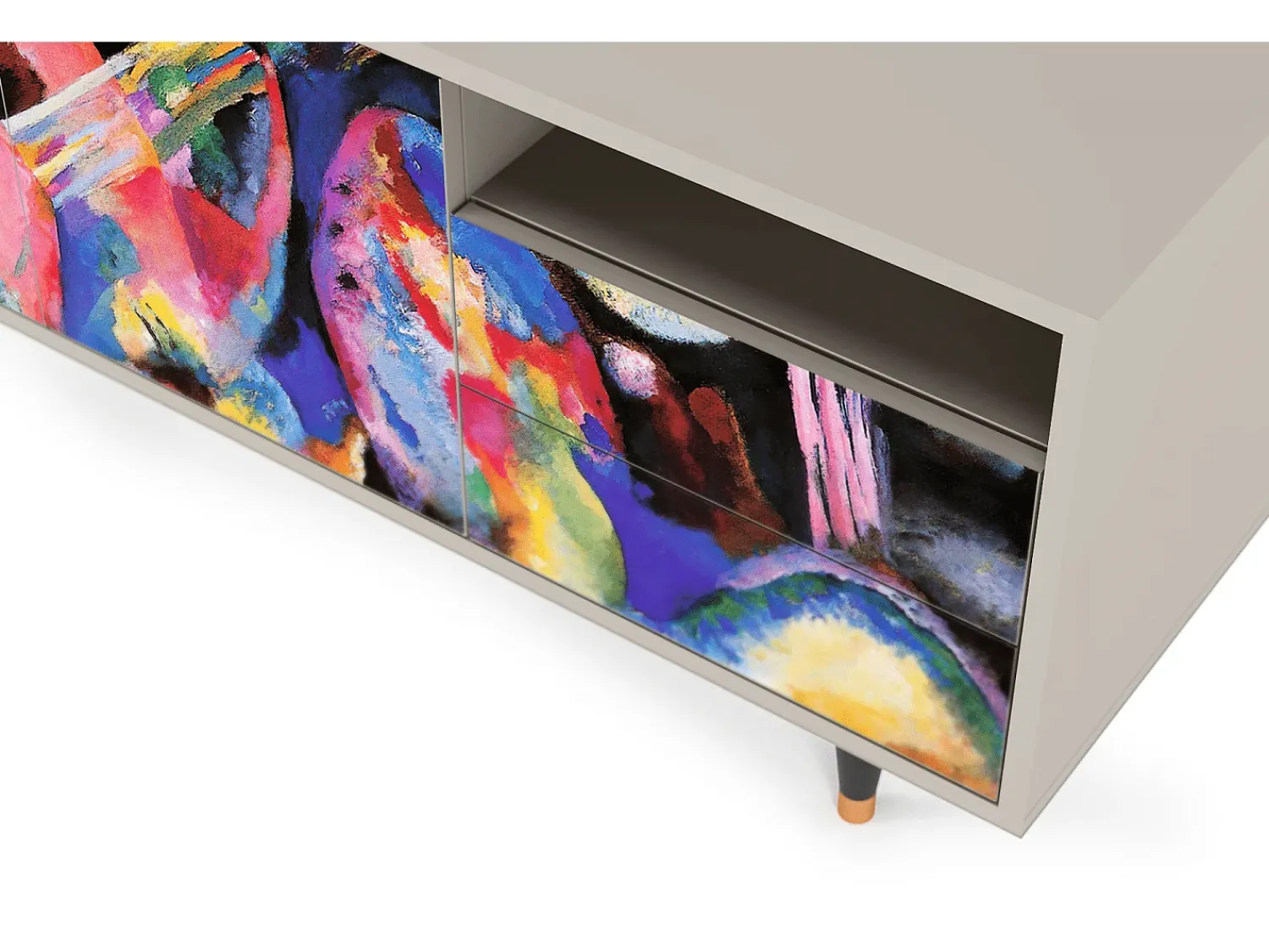 Móvel De Tv| Mueble de TV - 125х56х41 cm - T7 - Kandinsky, Areia Bege