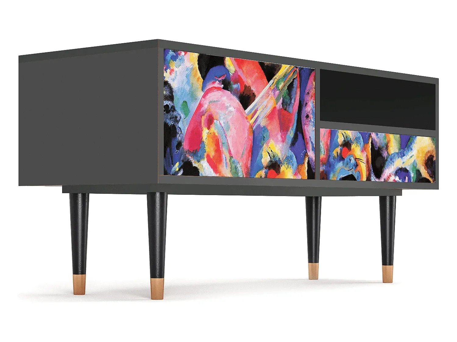 Mueble de TV - 115х59х48 cm - T3 - Kandinsky, Antracite^ Móvel De Tv