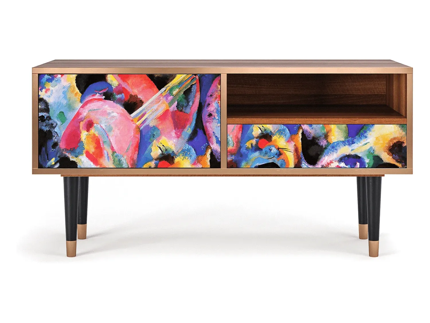 Móvel De Tv* Mueble de TV - 115х59х48 cm - T3 - Kandinsky, Nogueira Castanho