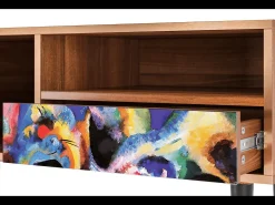 Móvel De Tv* Mueble de TV - 115х59х48 cm - T3 - Kandinsky, Nogueira Castanho