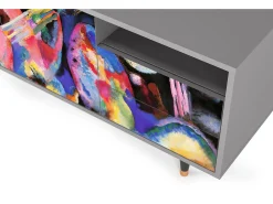 Hot Mueble de TV - 125х56х41 cm - T7 - Kandinsky, Cinza Cinzento