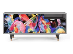 Hot Mueble de TV - 125х56х41 cm - T7 - Kandinsky, Cinza Cinzento