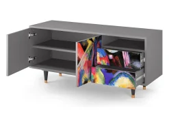 Hot Mueble de TV - 125х56х41 cm - T7 - Kandinsky, Cinza Cinzento