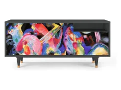 Móvel De Tv| Mueble de TV - 125х56х41 cm - T7 - Kandinsky, Antracite Cinza antracite