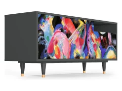 Móvel De Tv| Mueble de TV - 125х56х41 cm - T7 - Kandinsky, Antracite Cinza antracite