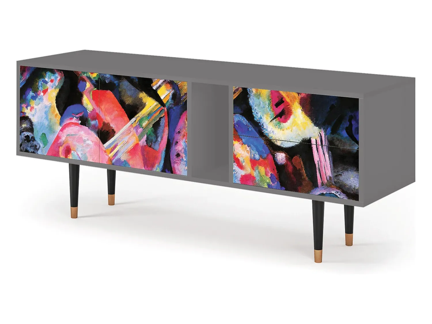 Mueble de TV - 170х69х48 cm - T1 - Kandinsky, Cinza^ Móvel De Tv
