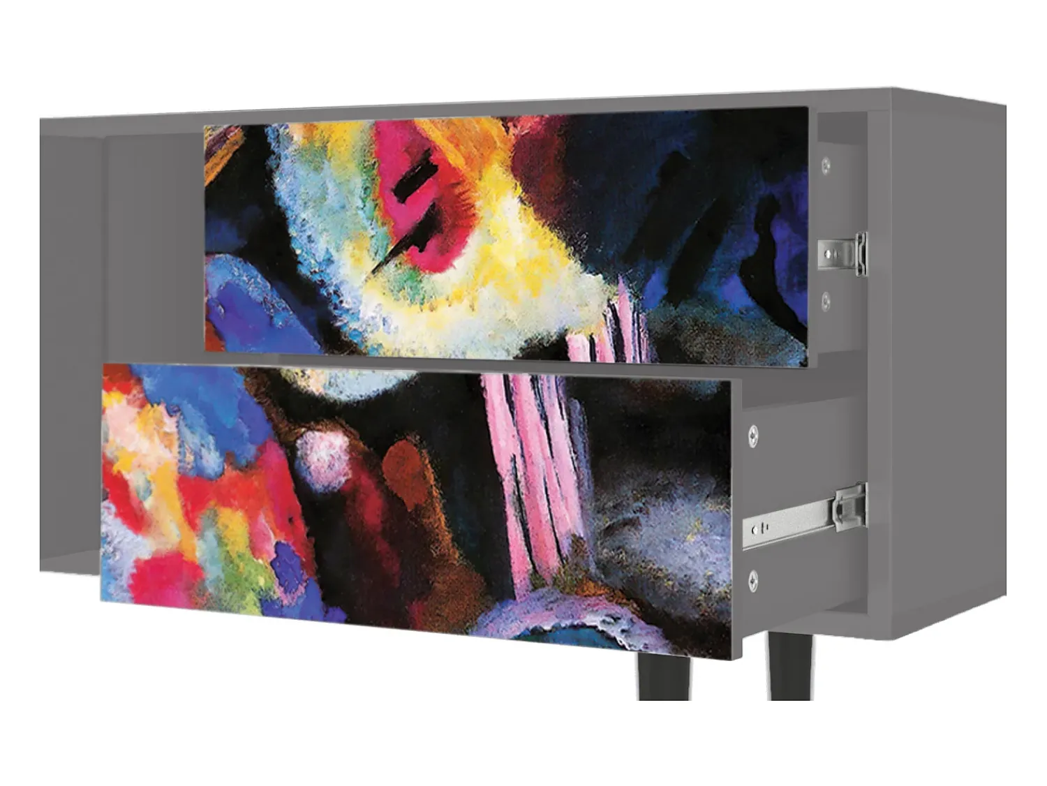 Mueble de TV - 170х69х48 cm - T1 - Kandinsky, Cinza^ Móvel De Tv