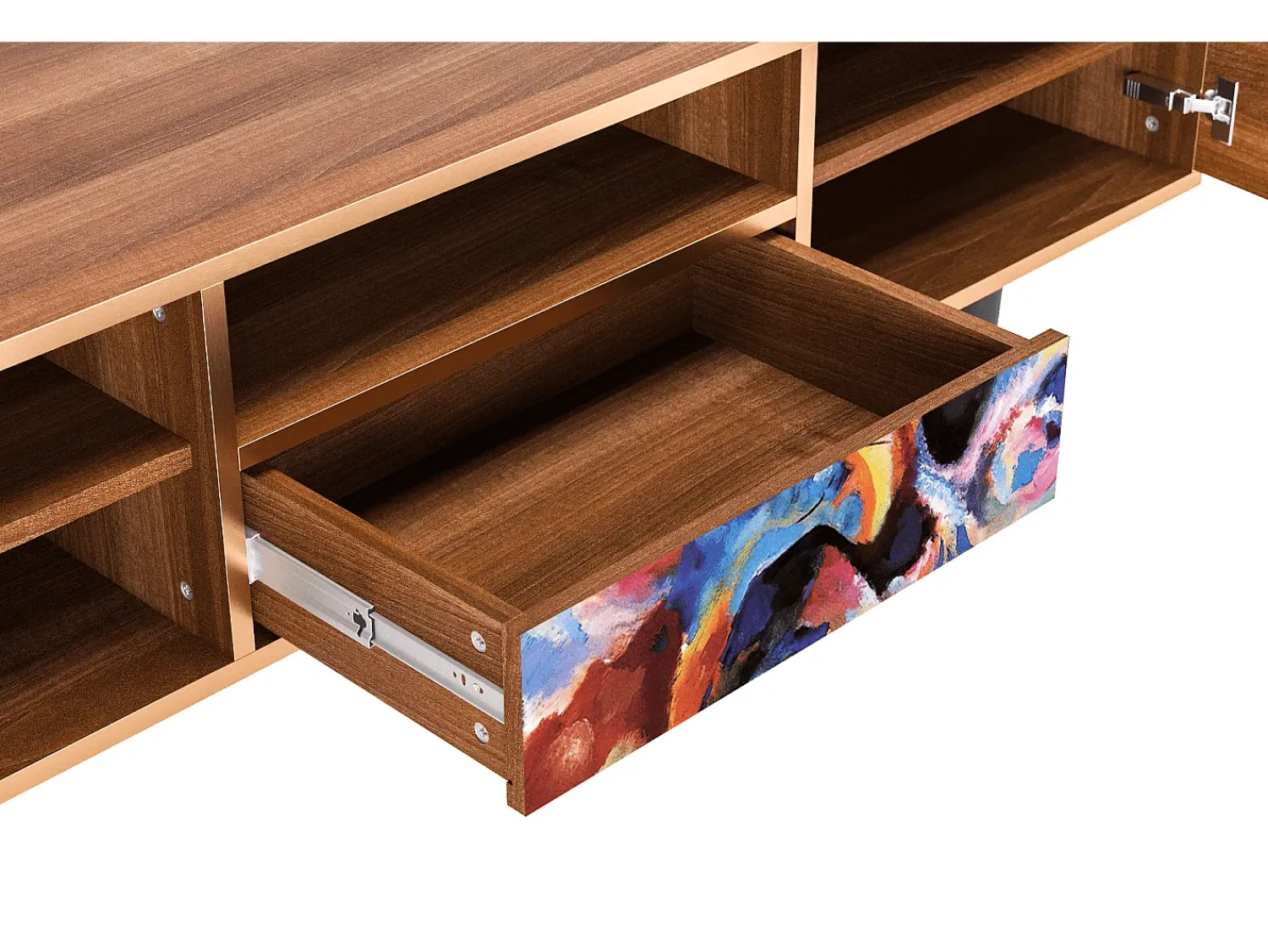 Mueble de TV - 170х59х41 cm - T6 - Kandinsky, Nogueira^ Móvel De Tv