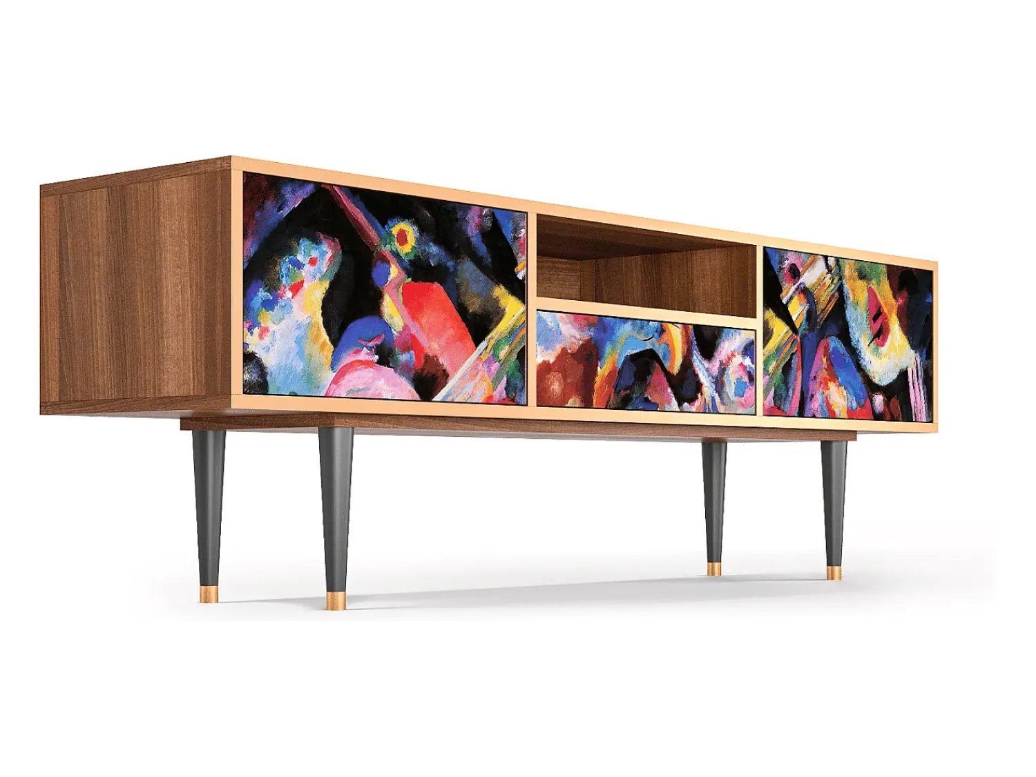 Mueble de TV - 170х59х41 cm - T6 - Kandinsky, Nogueira^ Móvel De Tv